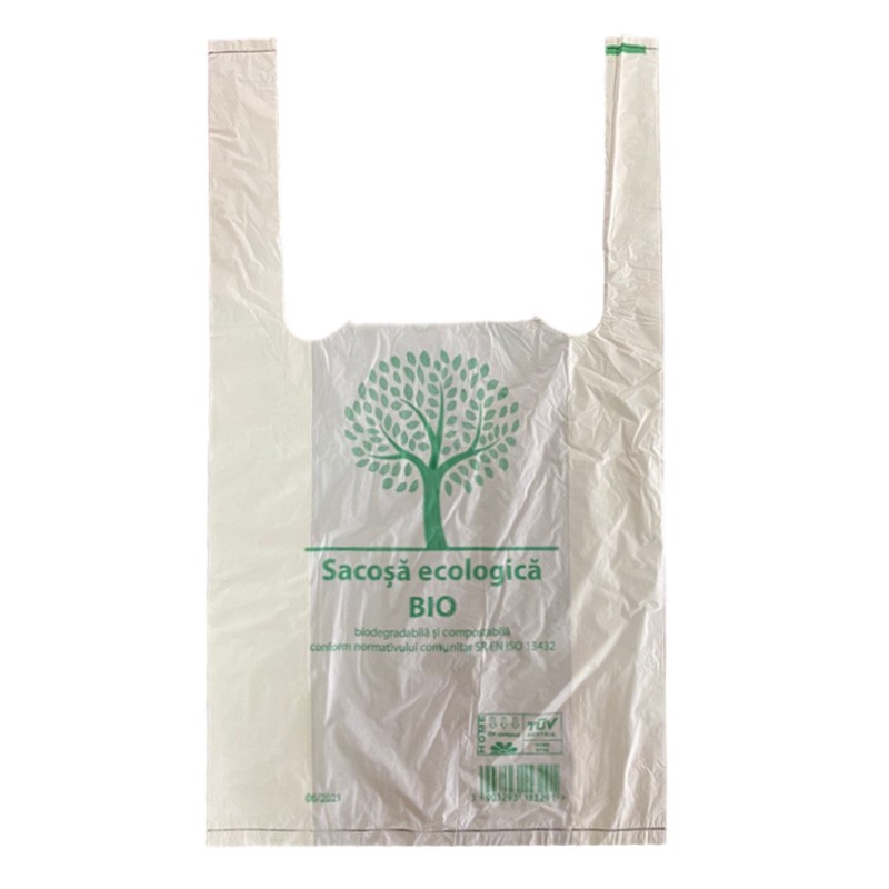 Pungi biodegradabile, set 100 bucati, 40 x 20 cm, greutate suportata 3-4 kg - imagine 4